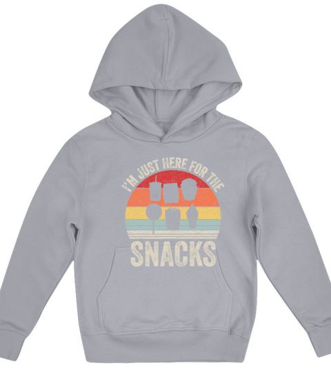 Vintage Retro Im Just Here For The Snacks Familys Kids Hoodie