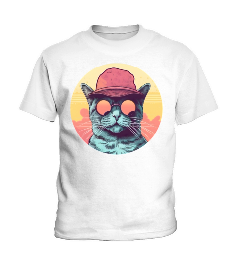 Old School Cat Kids T-Shirt
