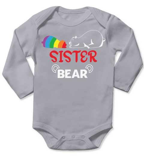 Sister Bear LGBT Rainbow Pride Long Sleeve Baby One-Piece
