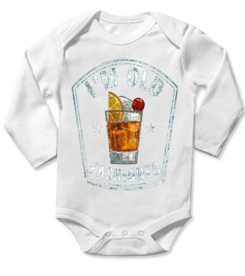 Vintage Im Old Fashioned Whiskey Funny Long Sleeve Baby One-Piece