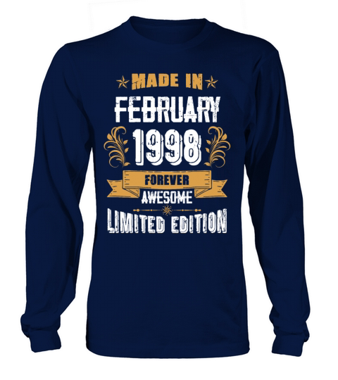 February 1998 Vintage Birthday Present Long sleeved Unisex