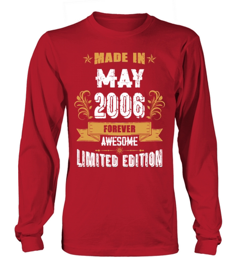 May 2006 Vintage Birthday Present Long sleeved Unisex