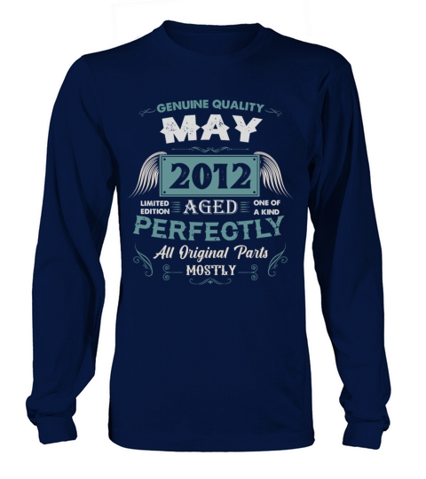 May 2012 Vintage Birthday Present Long sleeved Unisex