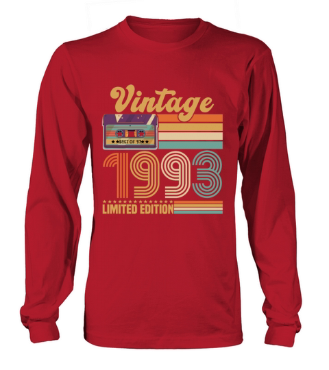 Vintage 1993 30th Birthday Fiftieth Gift Long sleeved Unisex