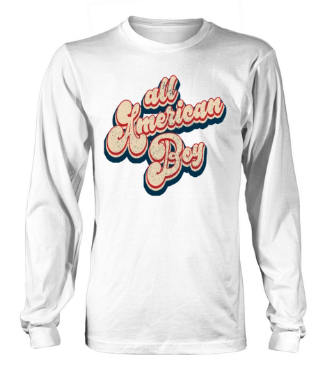 Vintage All American Boy Patriotic 4th of July Long sleeved Unisex