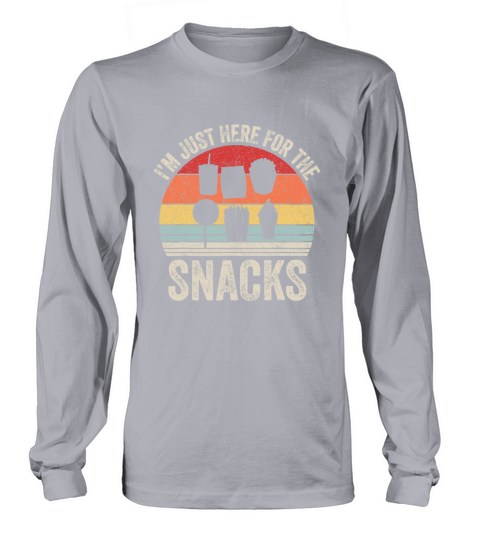 Vintage Retro Im Just Here For The Snacks Familys Long sleeved Unisex