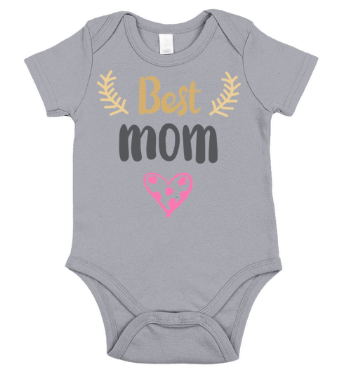 Best Mom Sign Mothers Day Short Sleeve Baby One-Piece