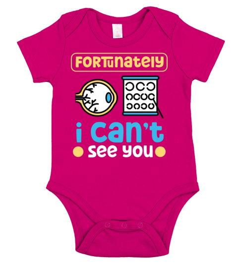 Blindness fortunately i cant see you blind people Short Sleeve Baby One-Piece