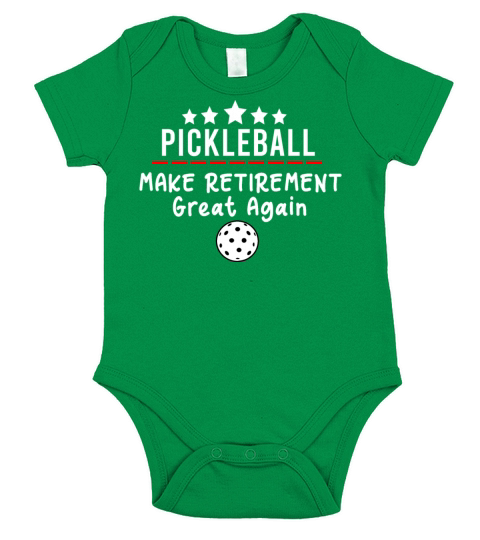 Pickleball Make Retirement Great Again Short Sleeve Baby One-Piece