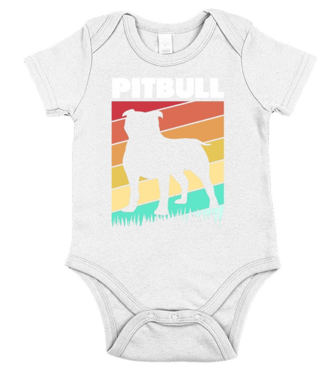 Pit Bull Owner Vintage Pitbull Dog Short Sleeve Baby One-Piece