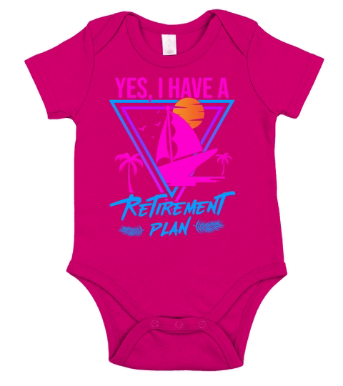 Sailing Retirement Plan Retired Sailor Sailboat Short Sleeve Baby One-Piece
