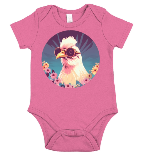 Vintage Chicken Lovers Short Sleeve Baby One-Piece