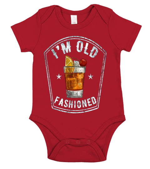 Vintage Im Old Fashioned Whiskey Funny Short Sleeve Baby One-Piece