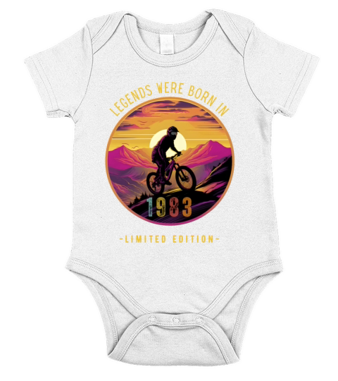 vintage mountainbiking Short Sleeve Baby One-Piece