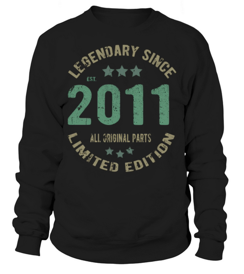 11 Years Old Bday Legend Since 2011 Vintage 11Th Sweatshirt Unisex