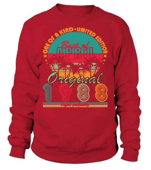 35 birthday man original april vintage 1988 Sweatshirt Unisex