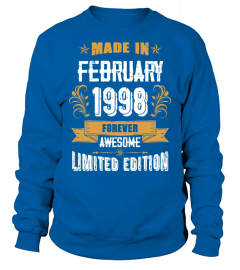 February 1998 Vintage Birthday Present Sweatshirt Unisex