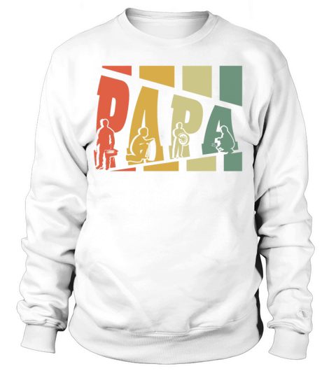 Mechanic Papa Retro Vintage Fathers Day Sweatshirt Unisex