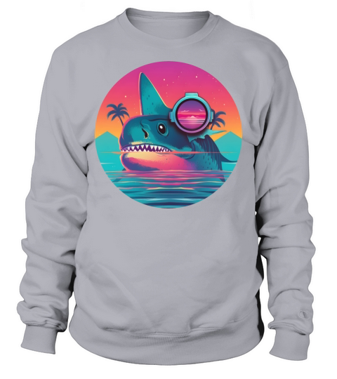 Retro Shark Lovers Vintage Sweatshirt Unisex