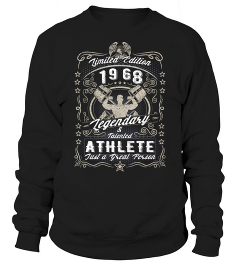 Vintage 1968 Fitness Birthday Gift Sport Hobby Sweatshirt Unisex