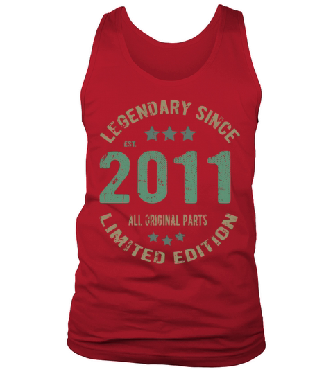 11 Years Old Bday Legend Since 2011 Vintage 11Th Tank Top Unisex
