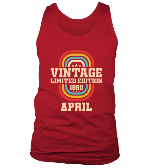 33rd birthday April vintage 1990 vintage Tank Top Unisex