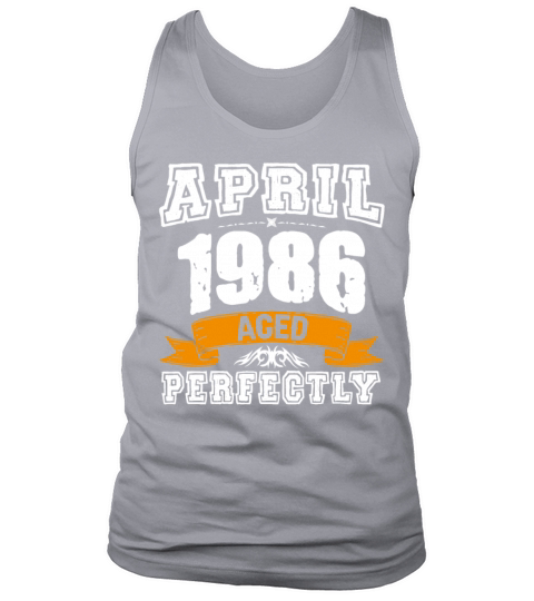 April 1986 Vintage Birthday Present Tank Top Unisex