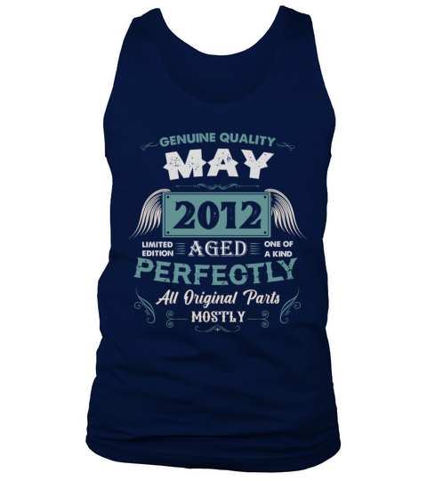 May 2012 Vintage Birthday Present Tank Top Unisex