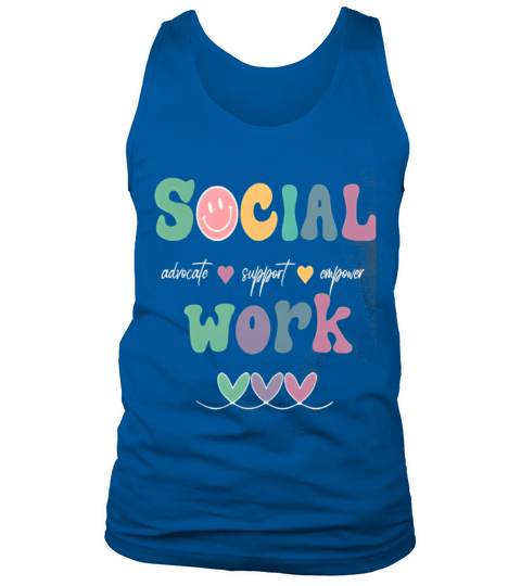 Social Work Advocate Support Vintage Social Worker Tank Top Unisex