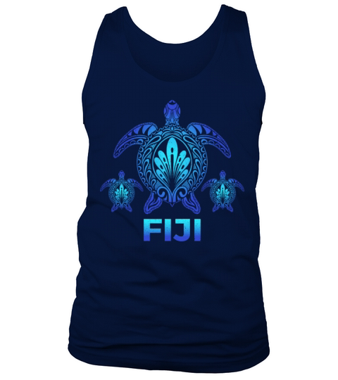 Vintage Fiji Ocean Blue Sea Turtle Souvenirs Tank Top Unisex