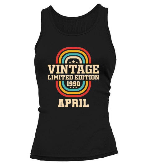 33rd birthday April vintage 1990 vintage Tank top Woman