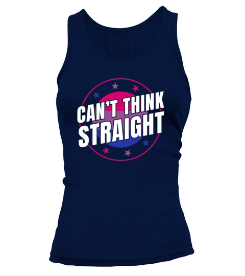 Bisexual Funny Bi Cant Think Straight LGBT Tank top Woman