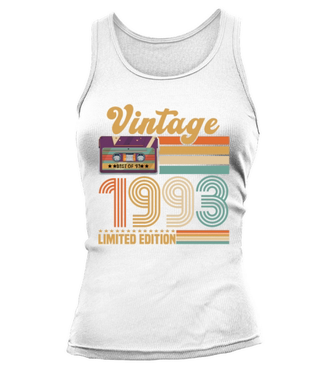 Vintage 1993 30th Birthday Fiftieth Gift Tank top Woman