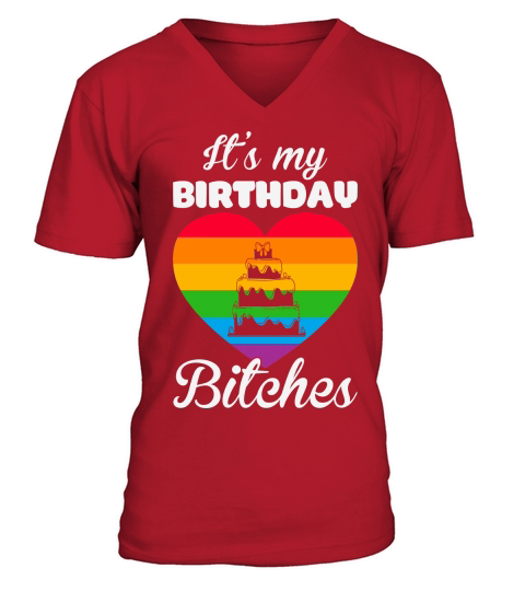 Its My Birthday LGBT Happy V-Neck T-shirt