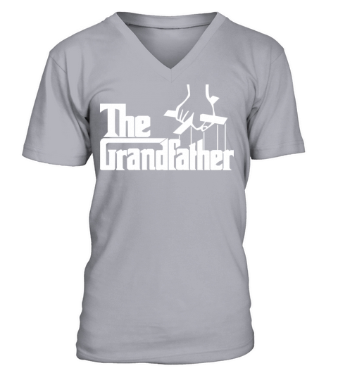 The Grandfather Funny Mafia Puppet Mens Graphic V-Neck T-shirt