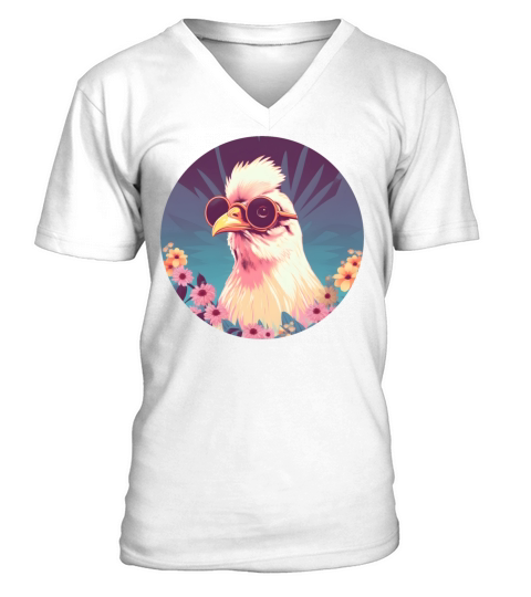 Vintage Chicken Lovers V-Neck T-shirt