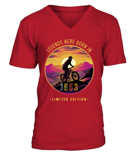 vintage mountainbiking V-Neck T-shirt