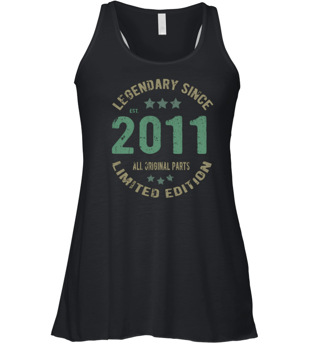 11 Years Old Bday Legend Since 2011 Vintage 11Th Women's Flowy Tank Top