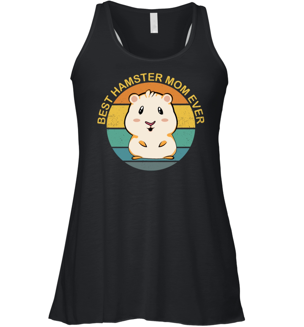 Best Hamster Mom Ever Vintage Sunset Mothers Day Women's Flowy Tank Top