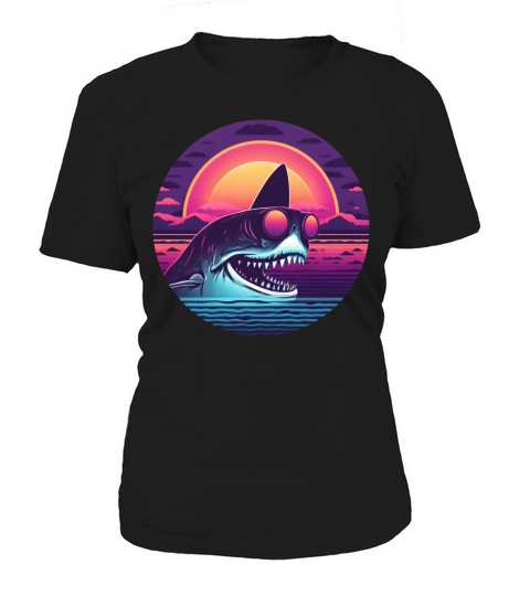 Shark Retro 80s 90s Vintage Women's T-Shirt