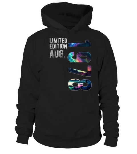 Limited Edition 1978 August Birthday Polar Lights Hoodie Unisex