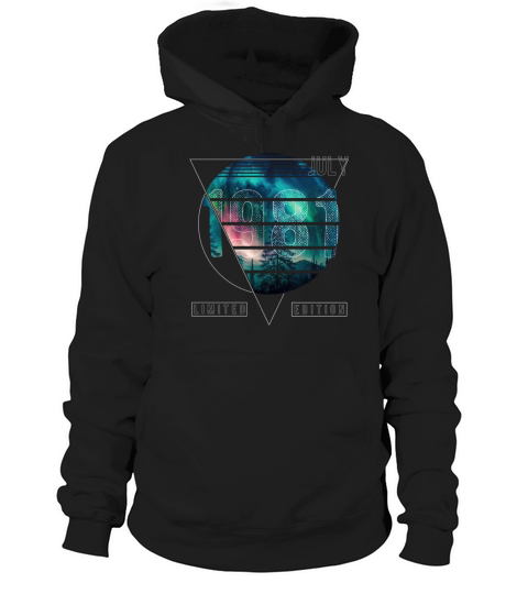 Limited Edition 1981 July Birthday Polar Lights Hoodie Unisex