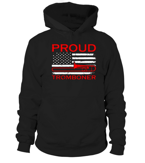 Trombone Proud Tromboner Marching Band Trombonist Hoodie Unisex