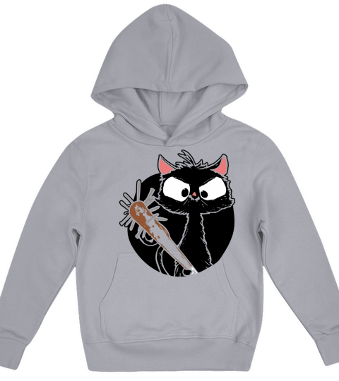 Halloween Retro Cat Vintage Cat Kids Hoodie