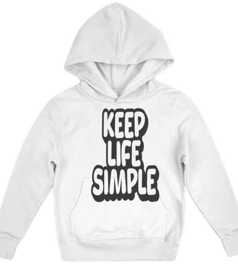 Keep Life Simple Vintage Quote Kids Hoodie