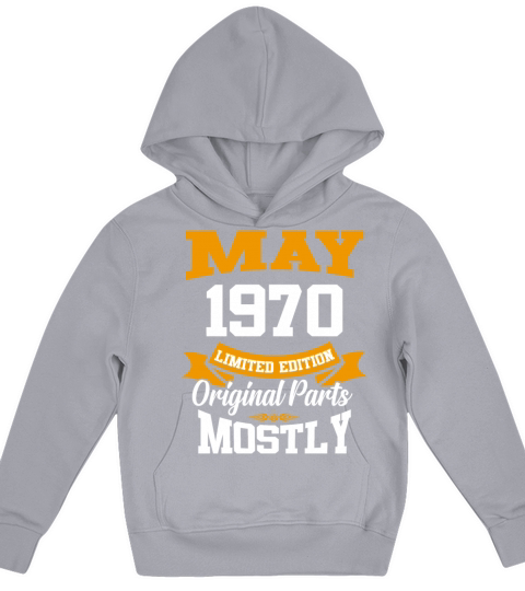 May 1970 Vintage Birthday Present Kids Hoodie