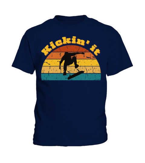 Vintage Skateboard Skateboarding retro sunset Kids T-Shirt