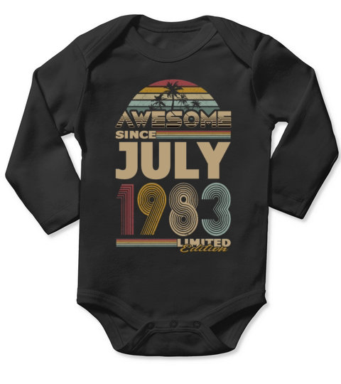 40th birthday july 1983 awesome since 1983 Long Sleeve Baby One-Piece