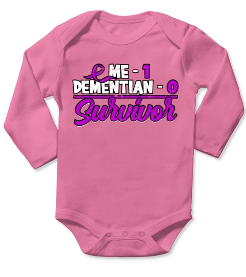 Fight Alzheimers Dementia alzheimer Awareness Long Sleeve Baby One-Piece