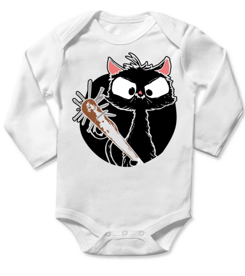 Halloween Retro Cat Vintage Cat Long Sleeve Baby One-Piece